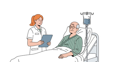 Healthcare Professional with Senior Patient Medical Consultation and Care