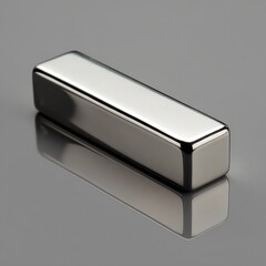 Stunning photo of polished nickel bar on reflective surface.
