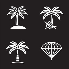 Fototapeta premium Holiday travel and leisure activity icons