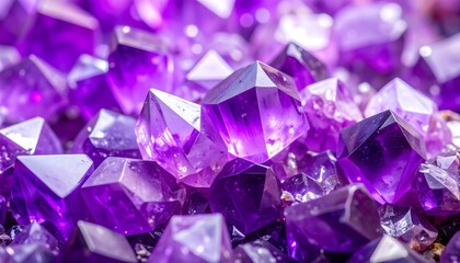 Close-up of purple crystals