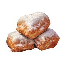 sweet cakes isolated on white
