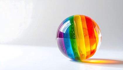 Crystal Ball Filled with Rainbow Jelly


