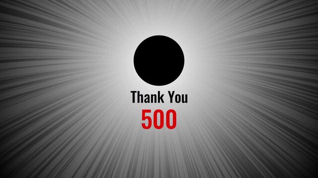 Animation 1000 subscriber counter celebration with empty profile light burst effect