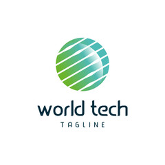World Tech logo designs concept vector, Globe logo template symbol