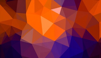 Obraz premium Halloween Polygon Mosaic. A vibrant abstract background made of a mosaic of sharp-edged polygons and triangles. 