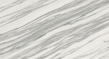 Obraz premium Elegant white marble surface with striking diagonal grey veins creating a natural linear pattern.