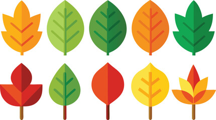 Elegant autumn leaves in vibrant fall colors for your seasonal designs and creative projects, a stunning collection of botanical elements bringing nature's beauty to your brand