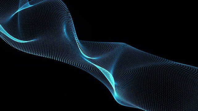 Abstract Particle Lines Wave Background 4K video