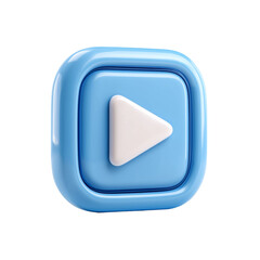 Play button icon media symbol interface sign application element design isolated on transprint background