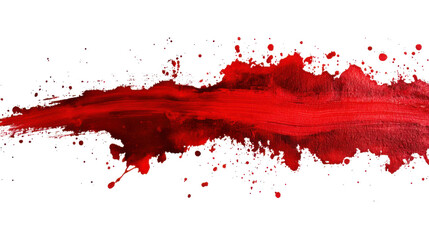 red paint splashes on white background 