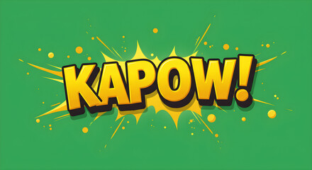 Dynamic comic book burst with bold KAPOW! text, perfect for action, impact, and powerful statements