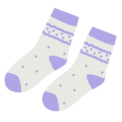Illustration of a cute pair sock. 