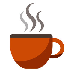 Coffee or tea cup mug vector on white background.