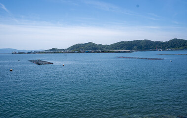 初夏の指宿近辺の海岸線風景