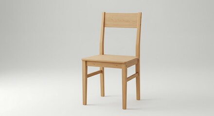 wooden chair on white background