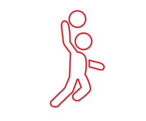 spike line icon. Track Icons Collection. Outline style icon of Track & Sprint Energy: starting block, crouch start, lane marker, baton pass, spike