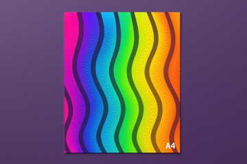 Electric neon gradient stripes with dynamic motion effects creating futuristic design template for tech startup and digital agency branding materials