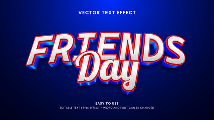 Fototapeta premium friends day editable text effect