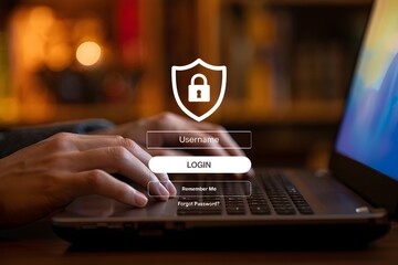 Cybersecurity concept, cyber secure digital information, user privacy security and encryption, secure internet access network technology and cybernetics, screen padlock icon, privacy, safety, protect.