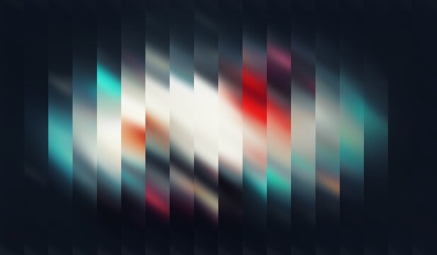 Glass Gradient Fractal with Neon Light, Ribbed Pattern, and Prism Effect - Contemporary 4K Digital Wallpaper or Background - Powered by Adobe