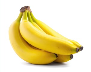Bunch of ripe bananas against white background (2)