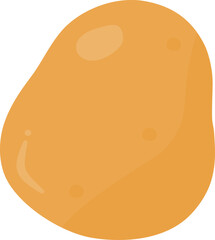 Brown potato vector illustration, starchy root vegetable ideal for cooking, baking, and comfort food.