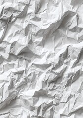 Fototapeta premium Close-up of crumpled white paper texture