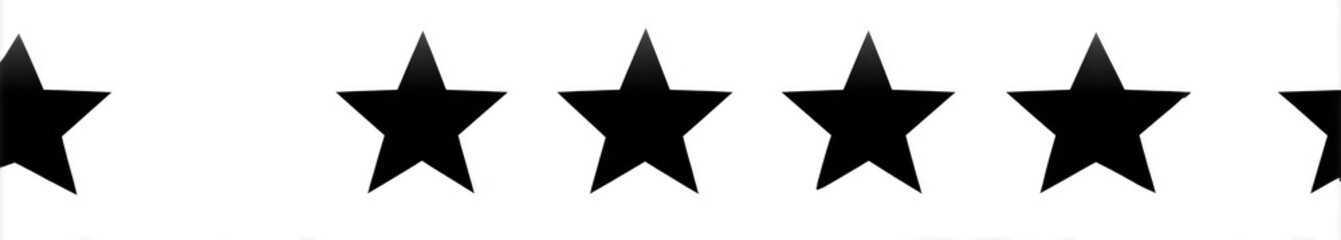 Obraz premium Five black stars on white background