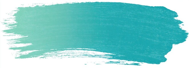 Teal paint brushstroke