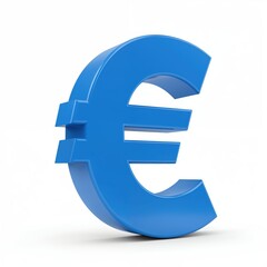 Euro Symbol in Perspective: A striking, three-dimensional Euro symbol casts a subtle shadow against the minimalist backdrop, emphasizing its iconic form and financial significance.