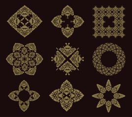 Set of Balinese Style Element Ornament