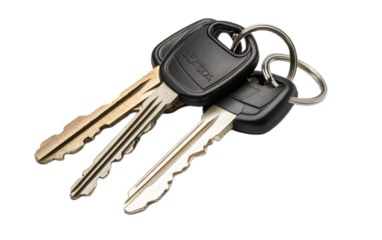 Car keys on white background,png