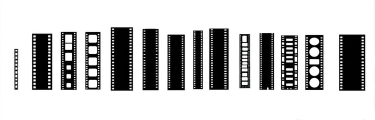 Obraz premium Various film strip shapes