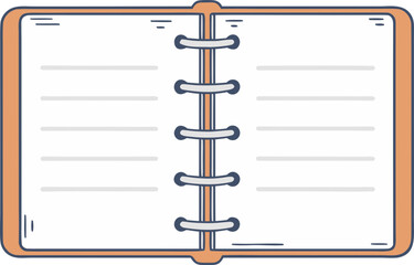 blank notebook isolated on white