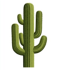 Tall, vibrant green cactus
