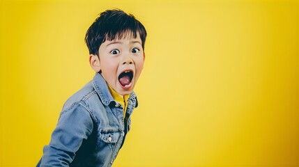 感情豊かにショックを受けた少年のポートレート七 - Generative AI