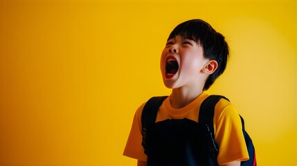 感情豊かにショックを受けた少年のポートレート八 - Generative AI