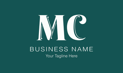 MC M mc initial logo | initial based abstract modern minimal creative logo, vector template image. luxury logotype logo, real estate homie logo. typography logo. initials logo