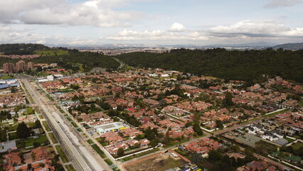North of Bogota with new streets and green areas