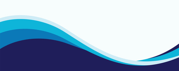 Abstract Blue Curved Business Background with White Space for Corporate Banner or Presentation	