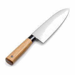 Fototapeta premium Chef knife stainless steel with wooden handle for kitchen cooking food