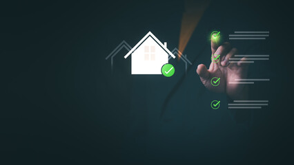 Real Estate Investment Concept, Businessman Check List of Real Estate, House, Residence Before Investing, Engineering and Construction, Investment and Business Development
