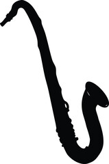 Silhouette of a Saxophone Musical Instrument
