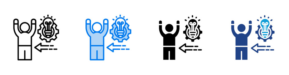 Proactive icon set multiple style collection