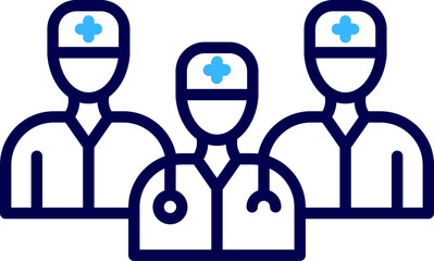 Doctors with medical team. In a hospital setting, various characters are at work, including nurses, doctors and all medical personnel standing together as a team. healthcare workers standing together