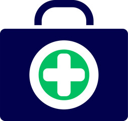 Silhouette vector of First aid box. First aid kit with medical sign. Medical briefcase outline. Med Kit silhouette Vector Design on White Background. Doctor bag