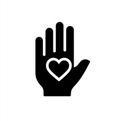 Fototapeta premium Hand holding a heart icon
