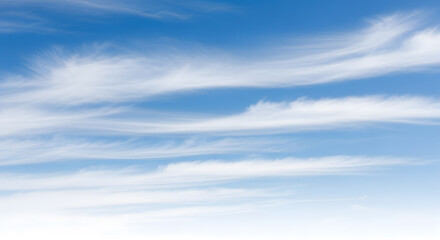 Obraz premium Photorealistic Sky with Wispy Cirrus Clouds Fading into Soft Horizon