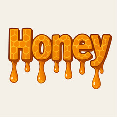 "はちみつ"の文字(ベクター)