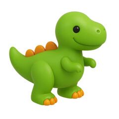 Obraz premium Toy Dinosaur 3D Icon, Cute Jurassic Creature Illustration Isolated Transparent PNG, Kids Toy, Prehistoric Animal Clipart, Cartoon Dino Symbol for App, Web, UI, Logo, Digital Design